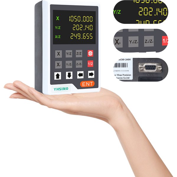 Mini digital anzeige für drehmaschine 2 3 achsen dro display YH800-2E YH800-3E ttl db9 für drehmaschine fräsen cnc bohrmaschinen