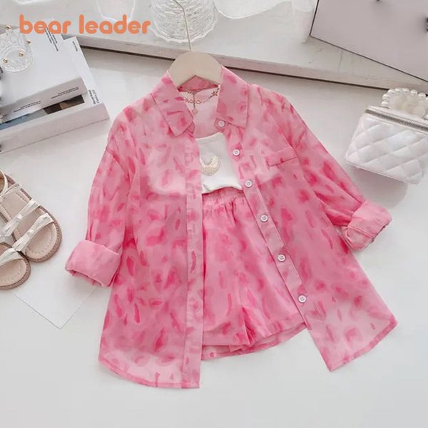 Bär Führer Mädchen Sommer Anzug Kinder Sonnencreme Jacke + Shorts Zwei-stück Set Kinder Mädchen Dünne Abschnitt Kinder Kleidung set