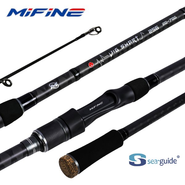 MIFINE JIG SMART SPIN Wędka spinningowa, wędki na szczupaka, waga przynęty 4-18g/10-38g/20-70g, woda słodka słona 2.44M/2.56M
