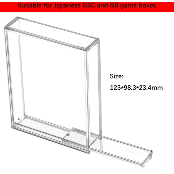 Transparente Magnetische Acrylbox für GameBoy für GBC JP Version Spielebox Sammel-Aufbewahrungsbox Schutzhülle Vitrine
