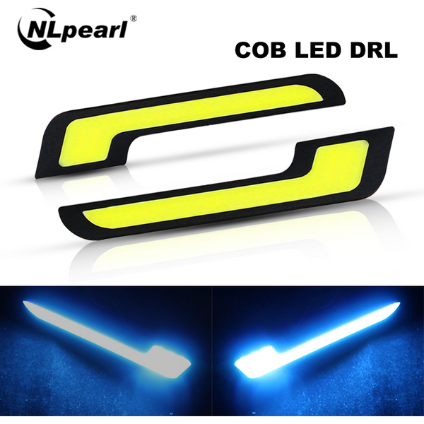 NLpearl 1 Paar 12 V COB DRL LED Tagfahrlicht für Auto Offroad SUV Auto LED Externe Fahren Nebelscheinwerfer Auto Licht Montage
