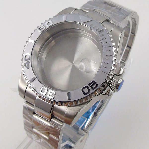 40mm Watch Case for NH34 NH35 NH36 NH38 Miyota8215 ETA2836 2824 PT5000 DG2813 20BAR Sapphire Glass 316L Bracelet Ceramic Bezel