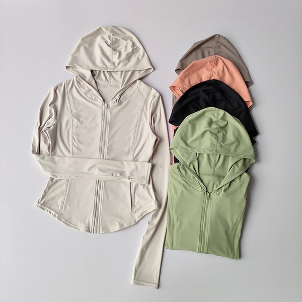 Veste de Yoga pour femmes, hauts de sport à manches longues, chemise de Fitness à fermeture éclair, sweat à capuche chaud d'hiver, haut de sport, manteaux de course, vêtements d'entraînement