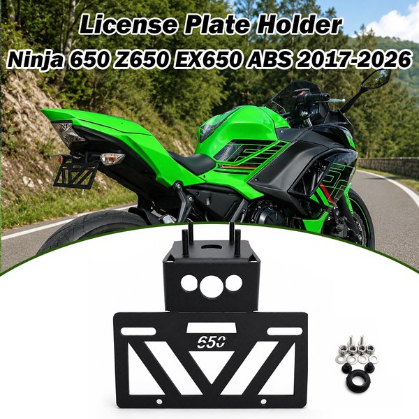 Accessoires de moto : Kit d'élimination de garde-boue et support de plaque d'immatriculation pour Ninja 650 Z650 2017-2026