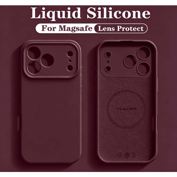 Etui na telefon z płynnego silikonu do iPhone 18 Pro, kompatybilne z iPhone 18, 17, 16, 15, 14, 13, 12 Pro Max, z funkcją bezprzewodowego ładowania, gładkie, kompatybilne z Magsafe.