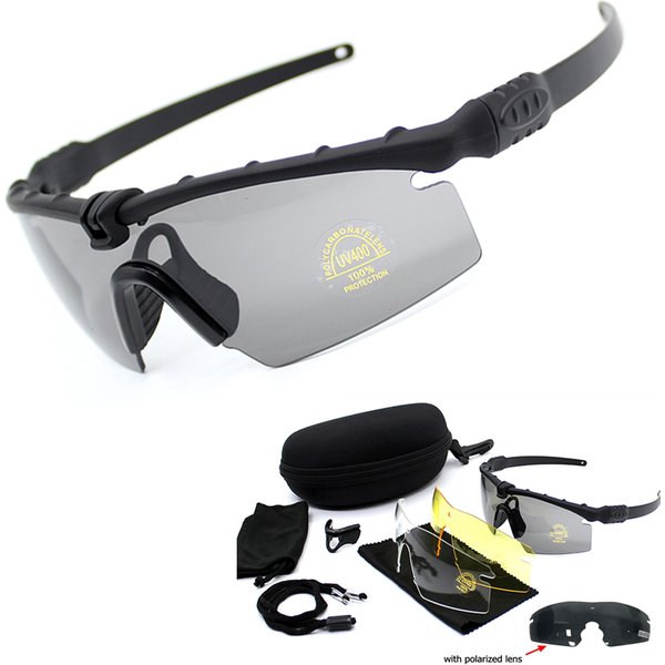 Lunettes tactiques polarisées pour hommes, sport de plein air, randonnée, camping, protection UV, chasse, tir, lunettes de protection airsoft