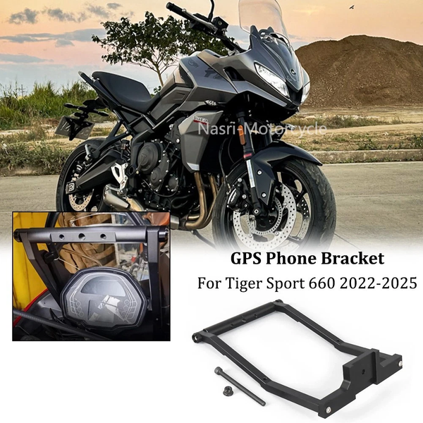 Support de téléphone pour navigation GPS Tiger Sport660, support d'extension CNC pour téléphone portable Tiger Sport 660 2022 2023 2024 2025