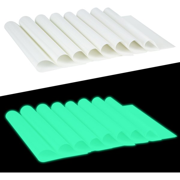 HTV brillant dans le noir, vinyle de transfert de chaleur pour t-shirt, vinyle élastique PU, fer sur vinyle pour toutes les machines de coupe, facile à couper et aux mauvaises herbes
