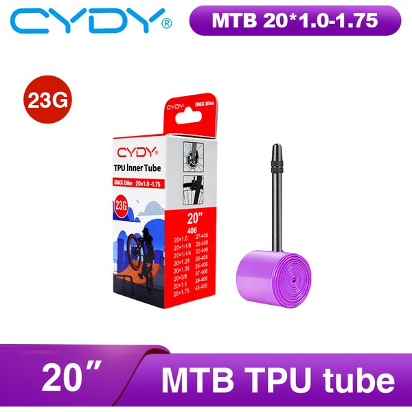 23g CYDY TPU Fahrrad-Schlauch 20' 406 20x1.0 1-1/8 1-1/4 1.25 1.35 1-3/8 1.5 1.75 Ventil 45/65mm BMX Fahrradreifen