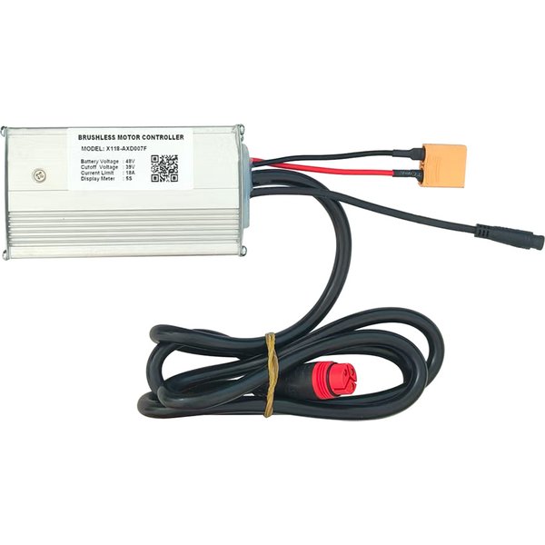 Ebike Bürstenloser Motorcontroller X118-AXD007F 48V 18A für 5S-Protokoll-Display Elektroroller MTB Fatbikes Zubehör