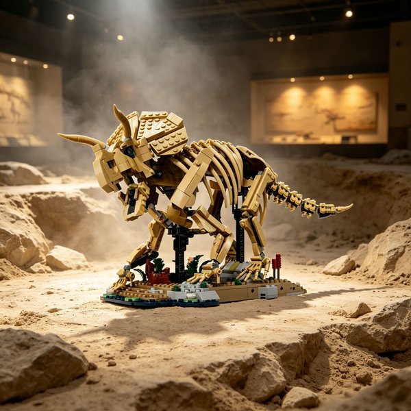 1154 pièces, blocs de construction de fossiles de dinosaures articulés, compatible avec les briques, modèle de présentation du film 2026, cadeaux d'anniversaire pour adultes.