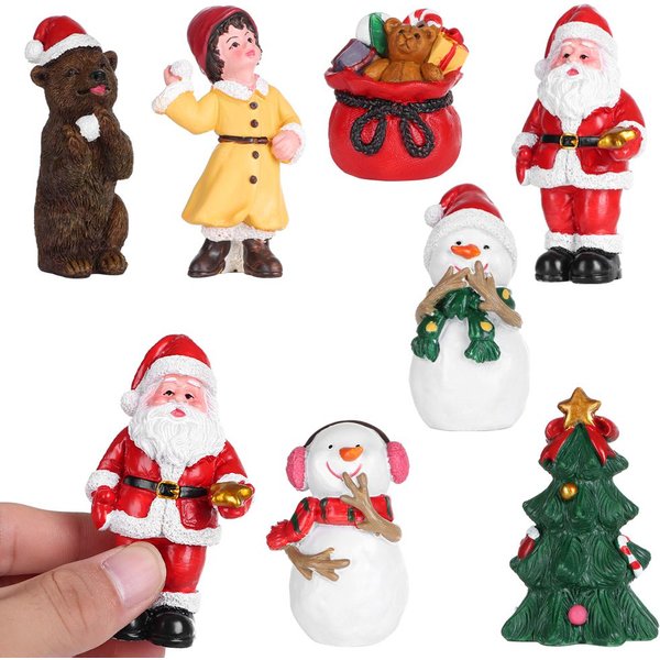 Mini-figurine de Noël d'Auckland, arbre de Noël, père Noël, bonhomme de neige, ours, micro paysage, courses, maison, mousse, terrarium, nickel é, décor de jardin