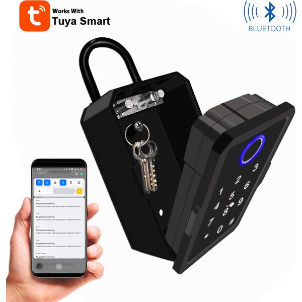 Tuya-Coffre-fort à empreintes digitales, boîte à clés intelligente, verrouillage de sécurité numérique, carte IC BLOCode, déverrouiller la porte, location Airbnb