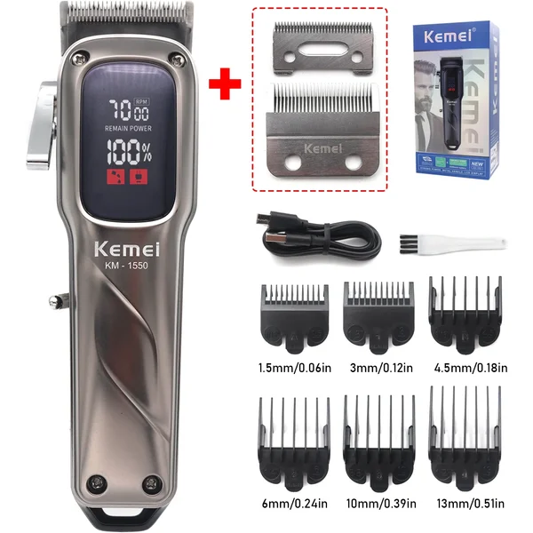 KEMEI Hair Clippers Km-1550 Km-2284 Design Hair Trimmer Professional Electric Carving Hair Salon Clipper for Commercial Clippers
