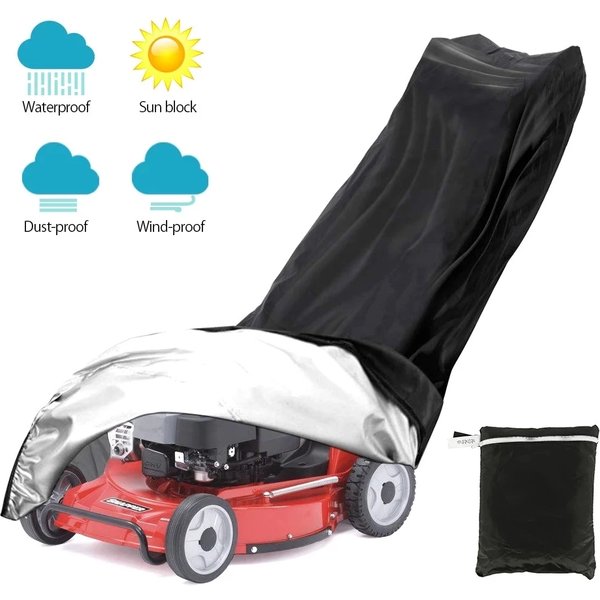 Housse de tondeuse à gazon en tissu Oxford, protection UV, housse anti-poussière pour souffleuse à neige, housse anti-poussière imperméable