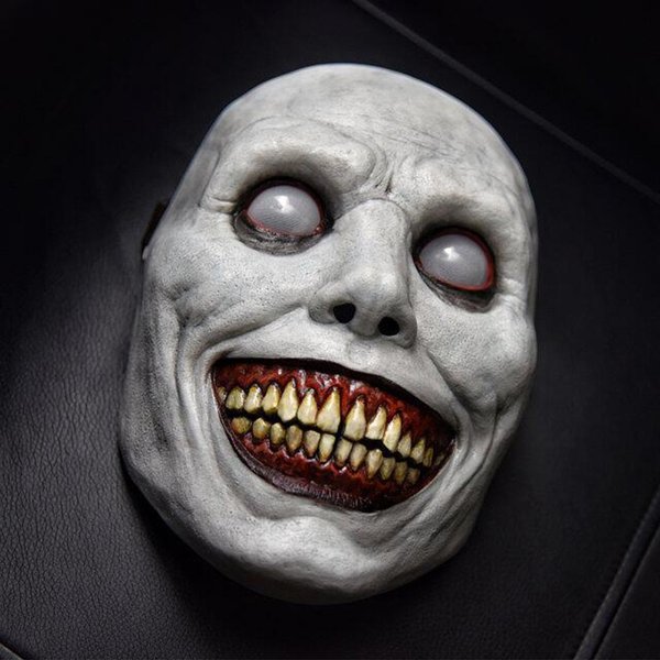 Gruselige Halloween-Maske, lächelnde Dämonen, Horror-Gesichtsmasken, das Böse, Cosplay-Requisiten, Party, Maskerade, Halloween-Maske, Kleidungszubehör