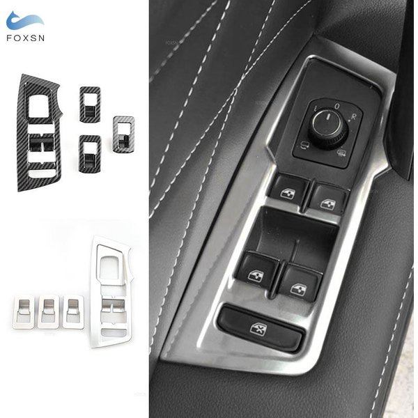 Couvercle de cadre de bouton de commutateur de lève-vitre, accoudoir de porte intérieure, accessoires de voiture LHD, garniture pour VW Tiguan, 2017, 2018, 2019, 2020, 2021