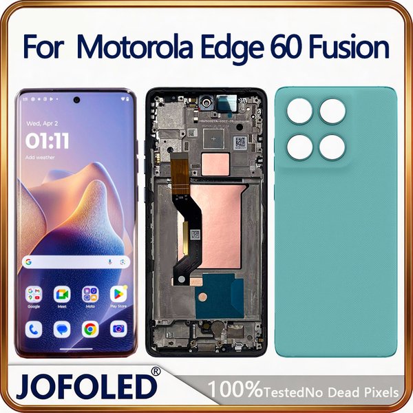 667“OEM-Qualität mit Rahmen-LCD-Bildschirm für Motorola Edge 60 Fusion XT2503 XT2503-4 Touch-Digitizer-Baugruppe Ersatzteile