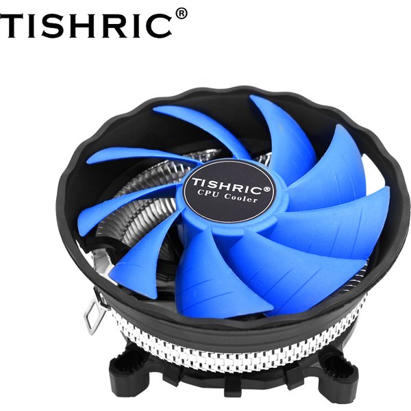 Ventilateur de refroidissement CPU TISHRIC, ventilateur de refroidissement 3 broches PWM pour processeur PC, compatible avec Intel LGA 1700 1200 1150 1151 AMD AM3 AM2