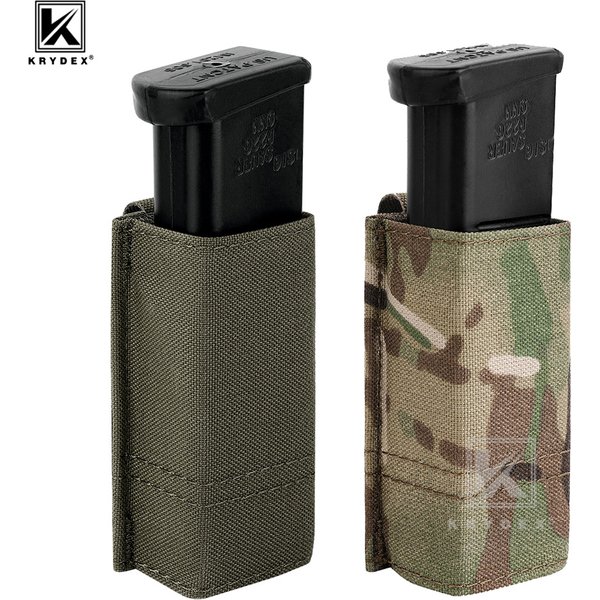 KRYDEX 9mm pistolet unique Mag pochette tactique en Nylon MOLLE Magazine support de pochette insérer ceinture gilet chasse Airsoft accessoires