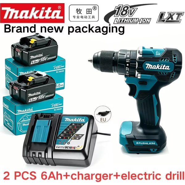 Batterie Makita 18V 100% originale, 6,0Ah, 9,0AH, batterie rechargeable Makita 3,0Ah, 5,0Ah, chargeur BL1850B BL1860B, batterie pour outils électriques