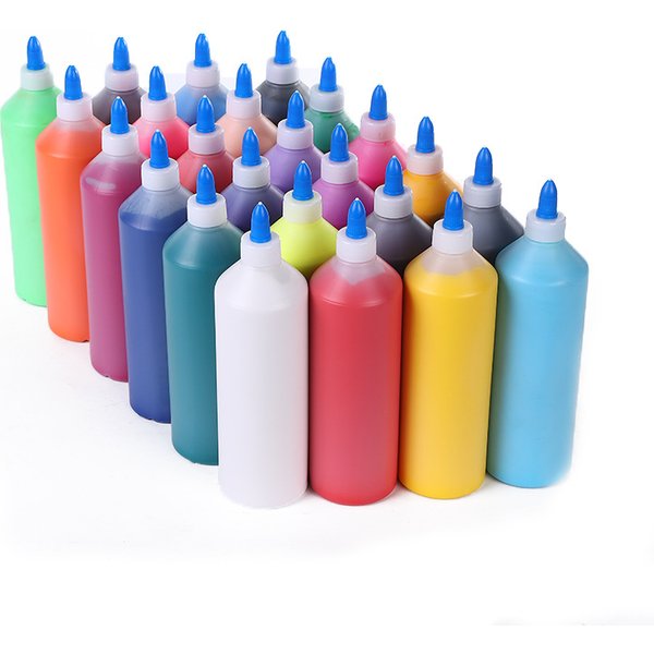 Ensemble de peinture acrylique 24 couleurs, grand flacon de 500 ml, pigment DIY pour graffitis, pour enfants, peinture sur poupées en plâtre, fournitures d'art et de dessin