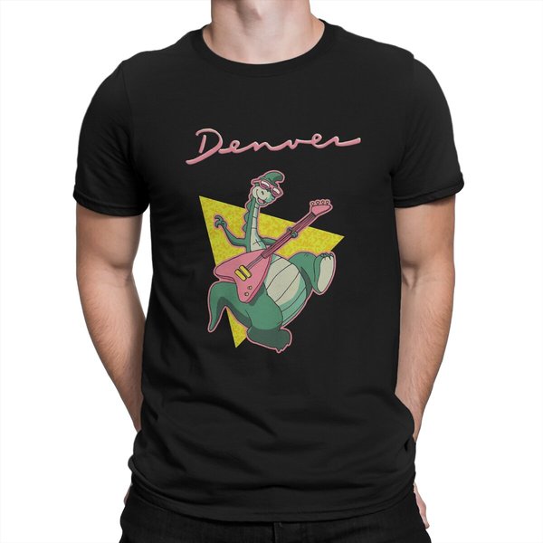 T-Shirt Rétro des Années 80 pour Homme et Femme, Dessin Animé, Unique, Denver le Dernier Dinosaure, Loisirs, le Plus Récent