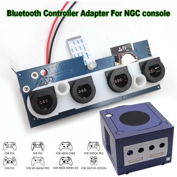 Adaptateur de carte mère interne Hispeedido pour manette sans fil Bluetooth GameCube NGC IBlueControlMod compatible avec PS3 / PS4 / PS5