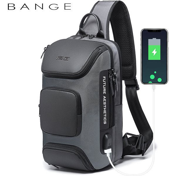 BANGE Anti-diebstahl Neue Multifunktions Umhängetasche für Männer Schulter Messenger Taschen Männlichen Wasserdichte Kurze Reise Brust Tasche Pack