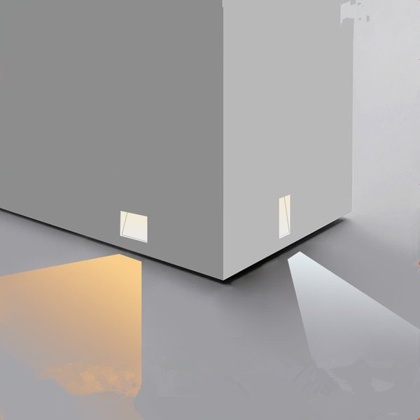 Eingebettete rahmenlose LED-Stufen- und Treppenwandlampen, 3 W, Bewegungsmelder, Innenbereich, Schlafzimmer, Leiter, Foyer, Ecke, intelligentes Nachtlicht, 100–240 V