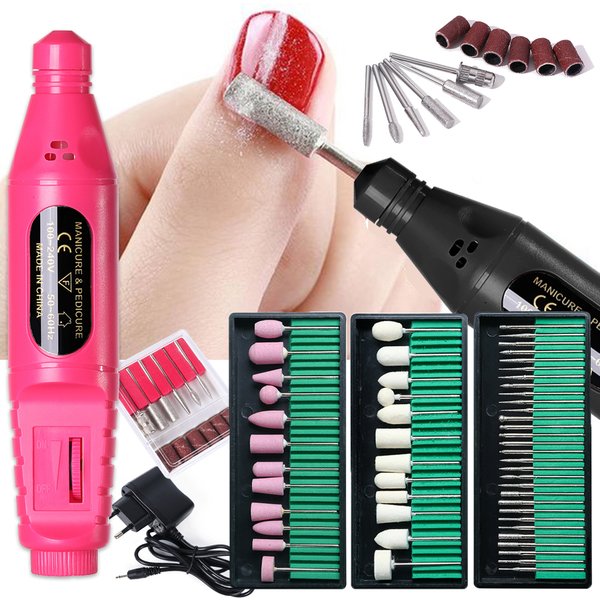 LULAA Professionelle Elektrische Nagelbohrmaschine Maniküre-Werkzeuge Pediküre-Bohrset Tragbare Nagelfeile Nagelbohrgerät