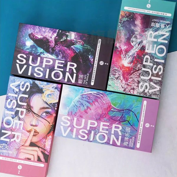 Super Vision – Ensemble de tubes de peinture aquarelle caméléon Mica Rock, 10 couleurs, professionnel, 8 ml, pour la peinture, fournitures d'art