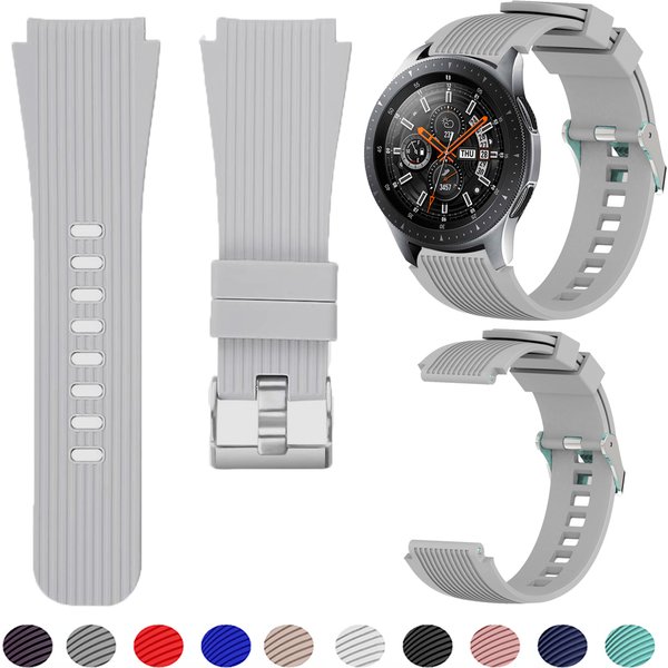 22mm Silicone Bands for Samsung Galaxy Watch 46mm/3 45mm/Gear S3 Classic/Frontier/Huawei Watch GT 2 3 Pro 46mm Amazfit GTR Strap