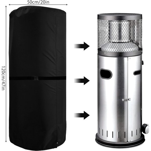 Garden Patio Heater Cover Waterproof Dustproof Shield Oxford Clot Outdoors Furniture Protector UV-Resistant Patio Heater Cover