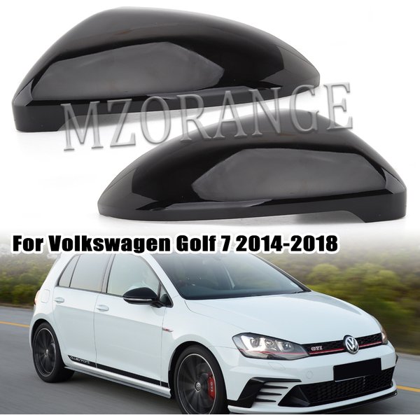 Couvercle de rétroviseur latéral, signaux pour VW Golf 7 MK7 7.5 GTI pour Touran 2013 – 2020, boîtier de rétroviseur noir brillant, accessoires de voiture