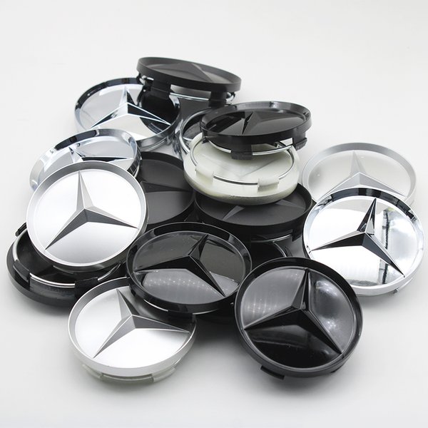 4 pièces de 60 mm, enjoliveurs de moyeu de roue de voiture, accessoires de remplacement pour Mercedes Benz C43 C63 C55 Classe C AMG C180 C200 C220 C30