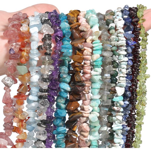 Pierre de gravier en copeaux naturels, aigue-marine irrégulière, ystes d'atterrissage, perles de grenats pour bijoux, bracelet de bricolage exécutif, accessoires de collier