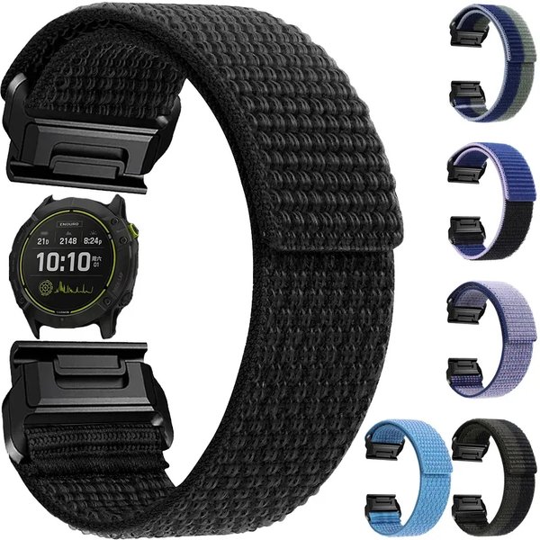 26mm Weiches Nylon Schnellverschluss-Armband für Garmin Fenix 7X 6X Pro 5X 8 51m 3HR Smart Watch Band Armband Ersatzgürtel