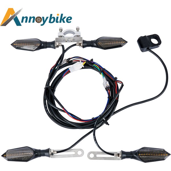 Kit d'éclairage étanche pour vélo électrique 48V 60V, clignotants dynamiques avant et arrière, accessoires de trottinette