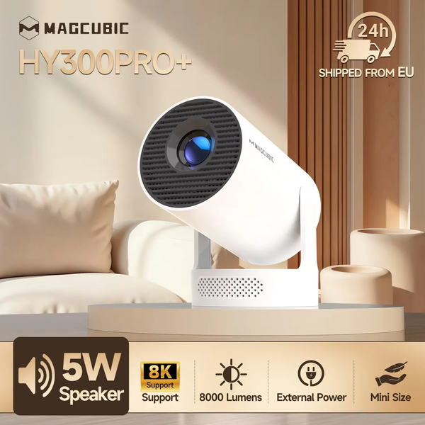Magcubic HY300 Pro Plus 8K Dual Wifi6 Projektor 290ANSI Android14 Allwinner H726 BT5.4 1280*720P Heimkino HY300PRO+ Projektor