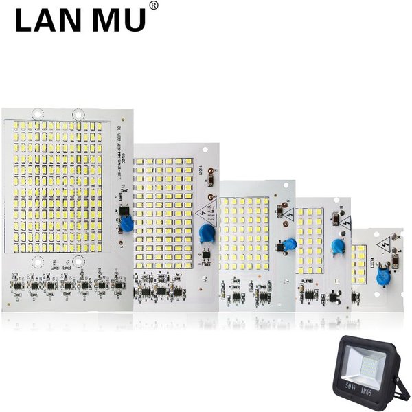 Puces de lampe LED 220V SMD ampoule 2835 Smart IC lumière LED entrée 10W 20W 30W 50W 100W pour projecteur extérieur