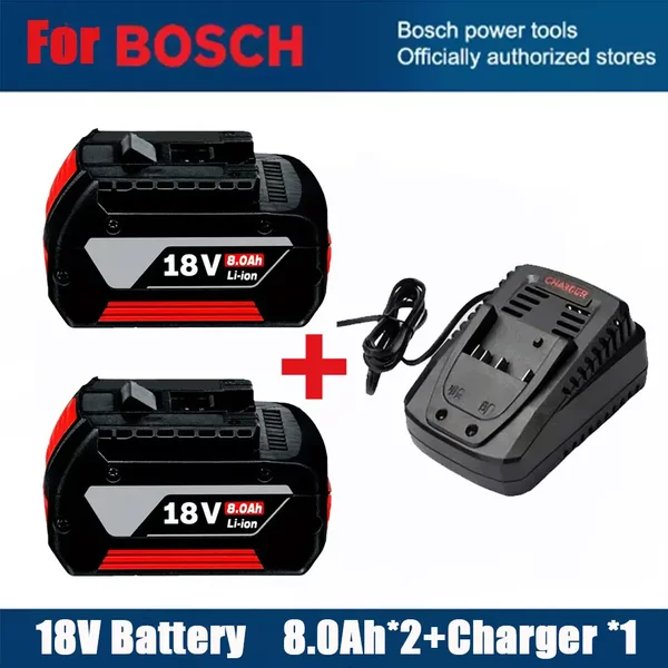 Für Bosch 18V Professional GBA GBH GSR GSB BAT618 BAT609 BAT620 Original 18V 8.0Ah Akku-Werkzeug zum Ersetzen des Akkus.