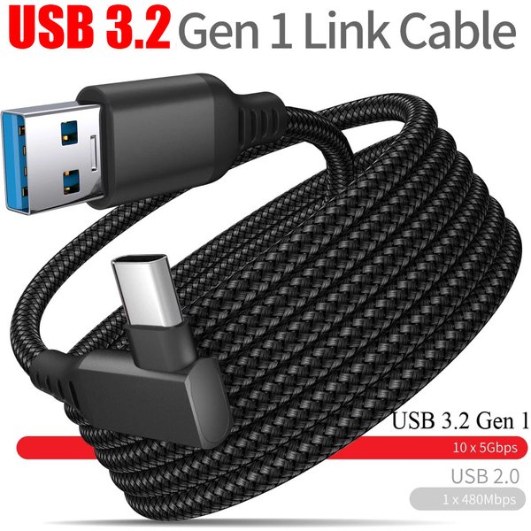5M Data Line Charging Cable for Oculus Quest 2 Pico 4 PS5 Accessories PC USB 3.2 Type C Charger Link Cable for Meta Quest 3 VR