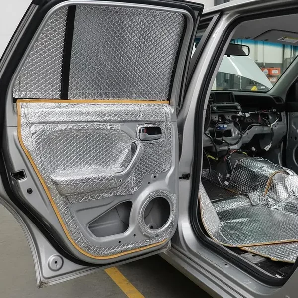 34-teiliges Set aus Schalldämmungsmatten für Autos, 3,3 m², Anti-Vibrations-Matte, 248,9 x 398,8 mm, Fahrzeuginsulation, 80 mil (2 mm) dicke Aluminiumfolie, Schalldämmungsmatte, hitzebeständig,