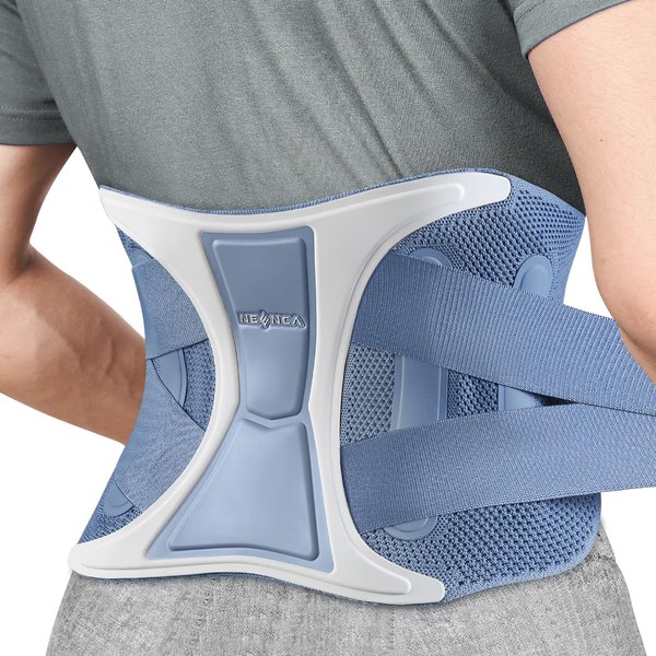 NEENCA attelle de soutien du dos ceinture de soutien lombaire réglable enveloppement de taille pour soulager les douleurs dans le bas du dos, les blessures, la sciatique, la scoliose