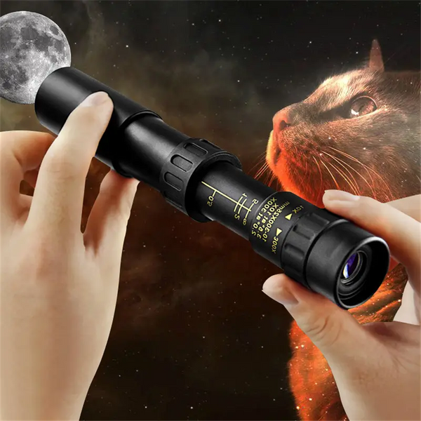 Profesjonalny teleskop monokularowy HD z zoomem 10-300x i dużym zasięgiem, przenośny do polowań i zajęć na świeżym powietrzu