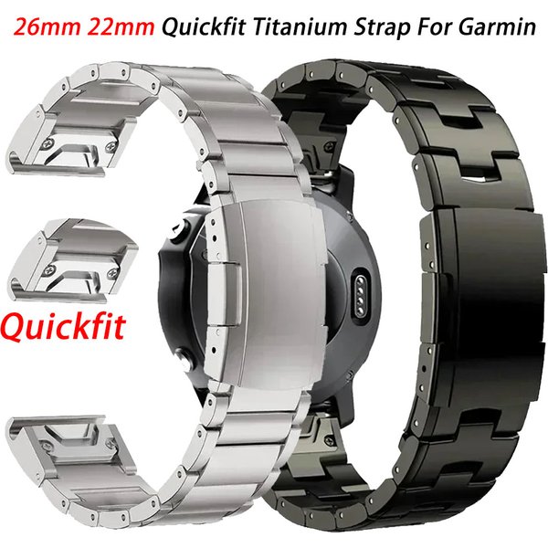 26 mm 22 mm Quickfit Titanarmband für Garmin Fenix 8 43/6/6XPro/7/7X/5X/5XPlus/Metallverschluss-Uhrenarmband für Forerunner 945 935