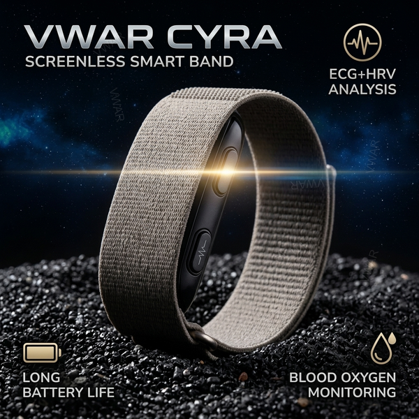 Nouveau bracelet connecté VWAR CYRA 2026, bracelet intelligent avec ECG, HRV, surveillance de la pression artérielle, de l'oxygène sanguin et du sommeil 24h/24 et 7j/7, montre intelligente.