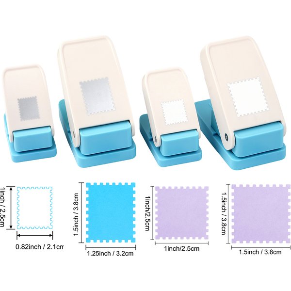 Rechteckiger Briefmarkenstanzer, Hebel-Aktionsstanzer für Papierarbeiten, Scrapbooking, DIY-Projekte, Kunsthandwerk, Zubehör, Scrapbo