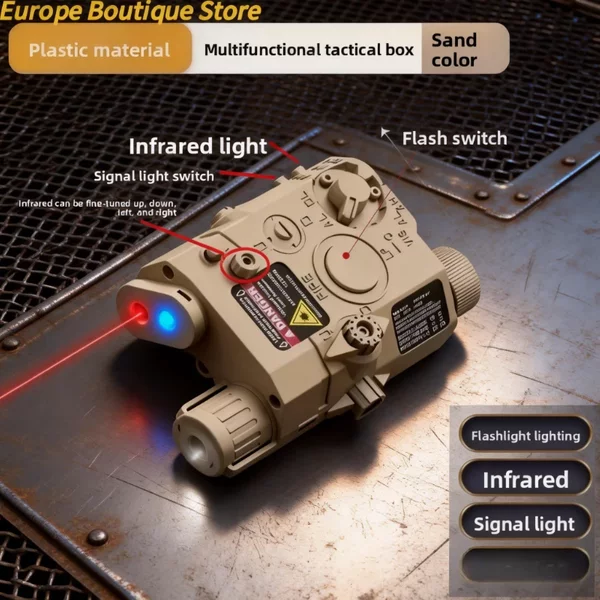 NEUE PEQ15 Laser-Box-Taschenlampe Multifunktional: 20mm-Schiene für Spielzeug-Airsoft-Waffen, Jagd und CS-Kampfspiele